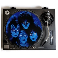 KISS Turntable Slipmat for Vinyl Records 12" DJ Slip Mat glam metal rock vinyls