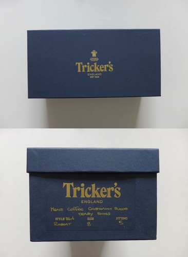 Tricker's Robert Derby Shoes Coffee Suede, sizes UK 7, 8, 9, 10, 11 - BNWB, £505 - Picture 12 of 12