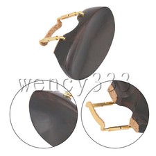 Ebony 4/4 Violin Chinrest Instrument Accessory with Standard Bracket Pack of 4