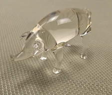 Vtg Glass Pig 3.5" Long