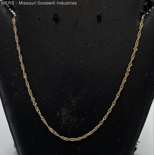 20" 14K Yellow Gold Twist Chain Link Necklace - 1.42 Grams