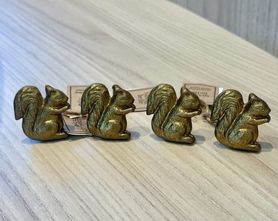 Sass & Belle Metal Gold Squirrels ￼Drawer Pull Door Handle Knobs