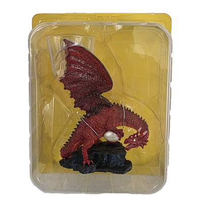 Hachette Bestien & Wesen Alter roter Drache W407 Resin Figur verpackt 6 Zoll