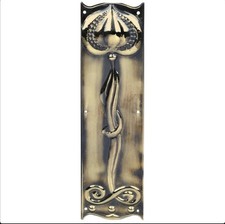 Antique Brass Art Nouveau Finger Plate