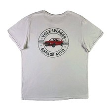 Volkswagen Retro Novelty Shirt Large White Double Sided German Automotive Tee