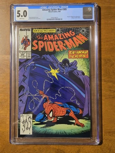 The Amazing Spider-Man #305 CGC 5.0 Late September 1988 White Pages