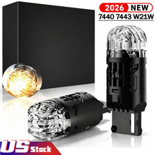 2x 7440 LED Rear Turn Signal Light Bulb Fit H...