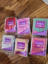 LOT OF 6 X ( 4 EA)  Sculpey Souffle Clay & ( 2 EA) PREMO