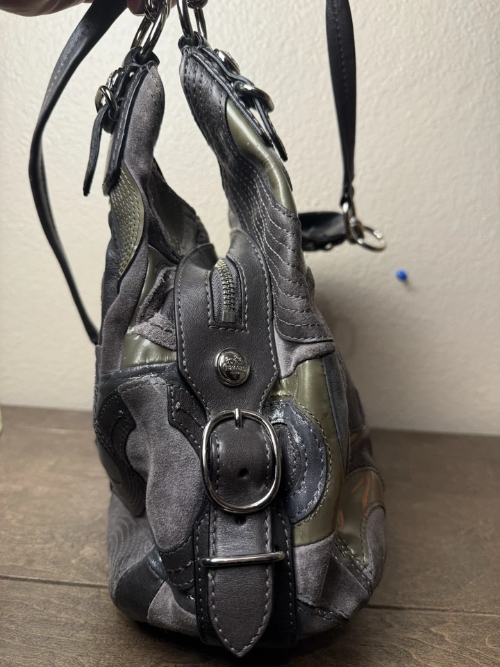 Raro Bolso de Mano Coach Cartera 15770 Patchwork Mia Maggie Bolso de Mano de Cuero Multicolor Foto 4 de 4