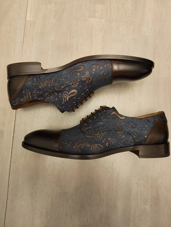 Brand New TAFT Jack Dress Shoes in Brown Paisley Size 9 - Image 3 of 4