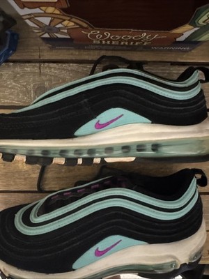 Nike Air Max 97 Black Hyper Violet Run Athletic Sneaker Size 5.5Y 921522-015