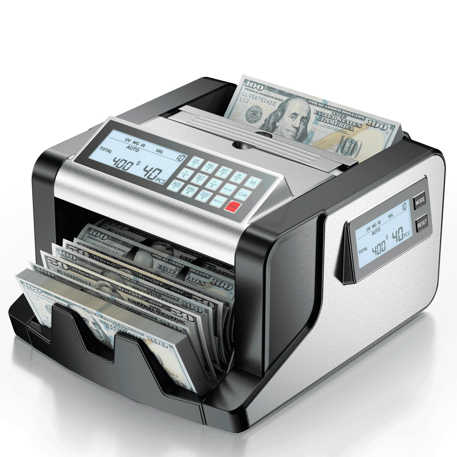 Aneken k08 Money Counter Machine with Value Count, UV IR MG DD Counterfeit