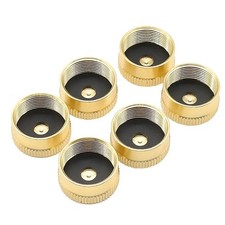 6* Solid Brass Propane Bottle Caps Cover For 1 LB Gas Refill Tank Cylinder Seal