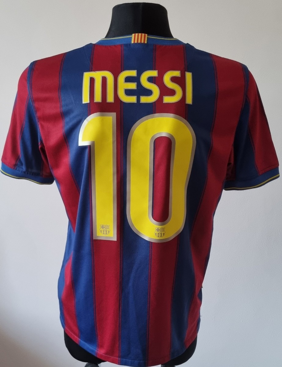Barcelona 2009 - 2010 Home football Nike shirt #10 Messi size