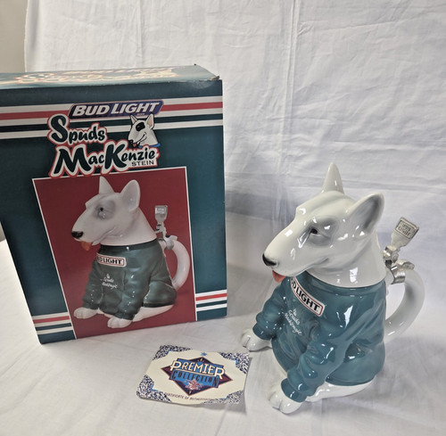 Bud Light Spuds MacKenzie Stein Very Rare COA Original Box