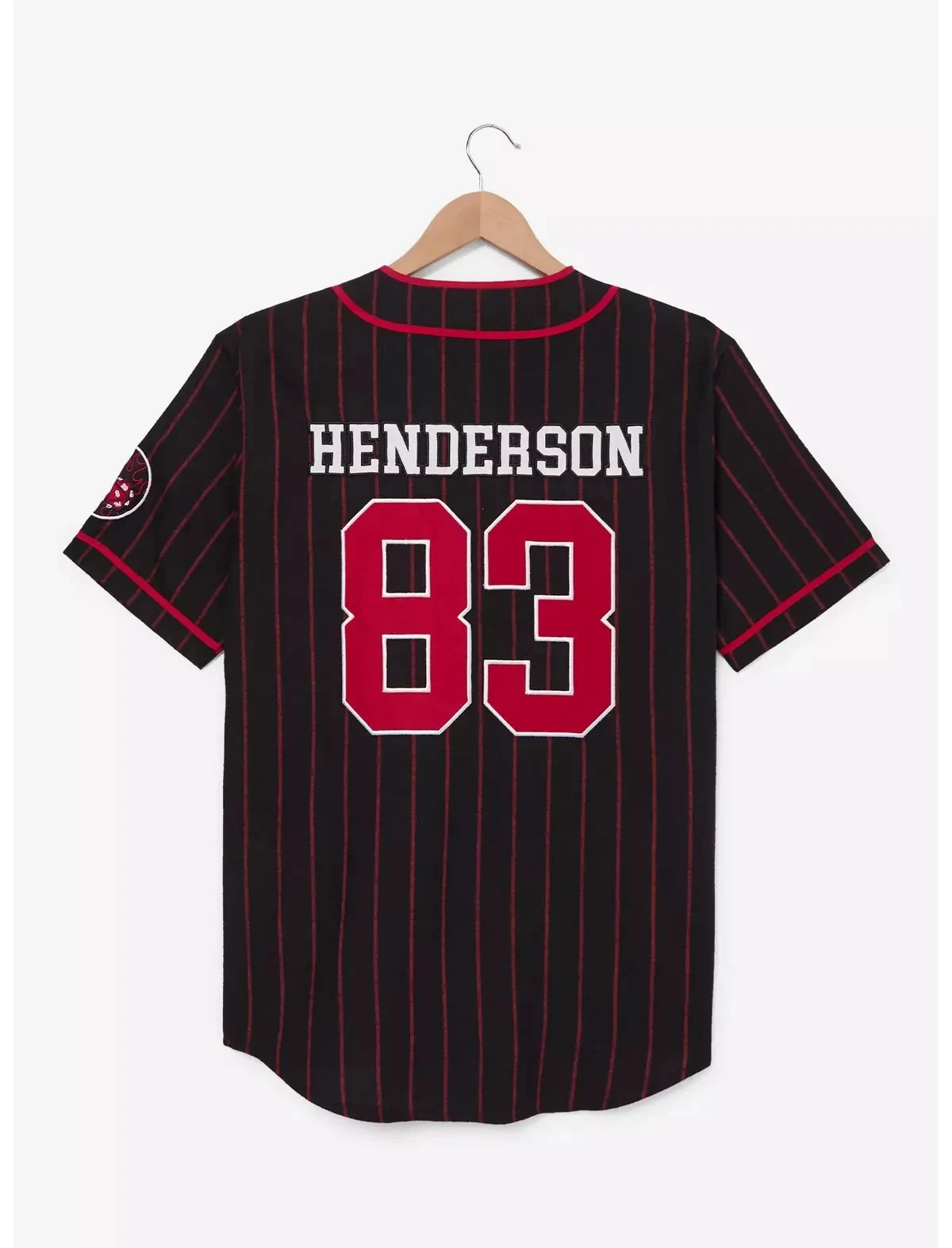 Stranger Things Hellfire Club Striped Baseball Jersey