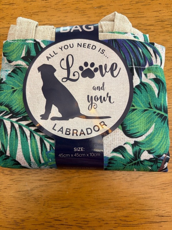 Lisa Pollack Reusable Tote Bag “All You Need Is Love And Your Labrador”