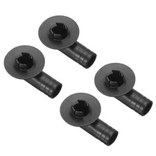 4Pcs Air Conditioner Drain Hose Connector with Rubber Ring 17mm Black