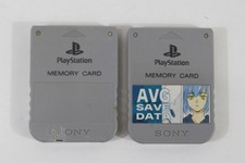Lot 2 Official SONY PlayStation PS 1 OEM PS1 Memory Card SCPH-1020 Gray Grey 5