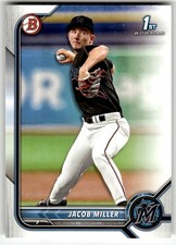 2022 Bowman Draft #BD-195 Jacob Miller 1st Miami Marlins Baseball