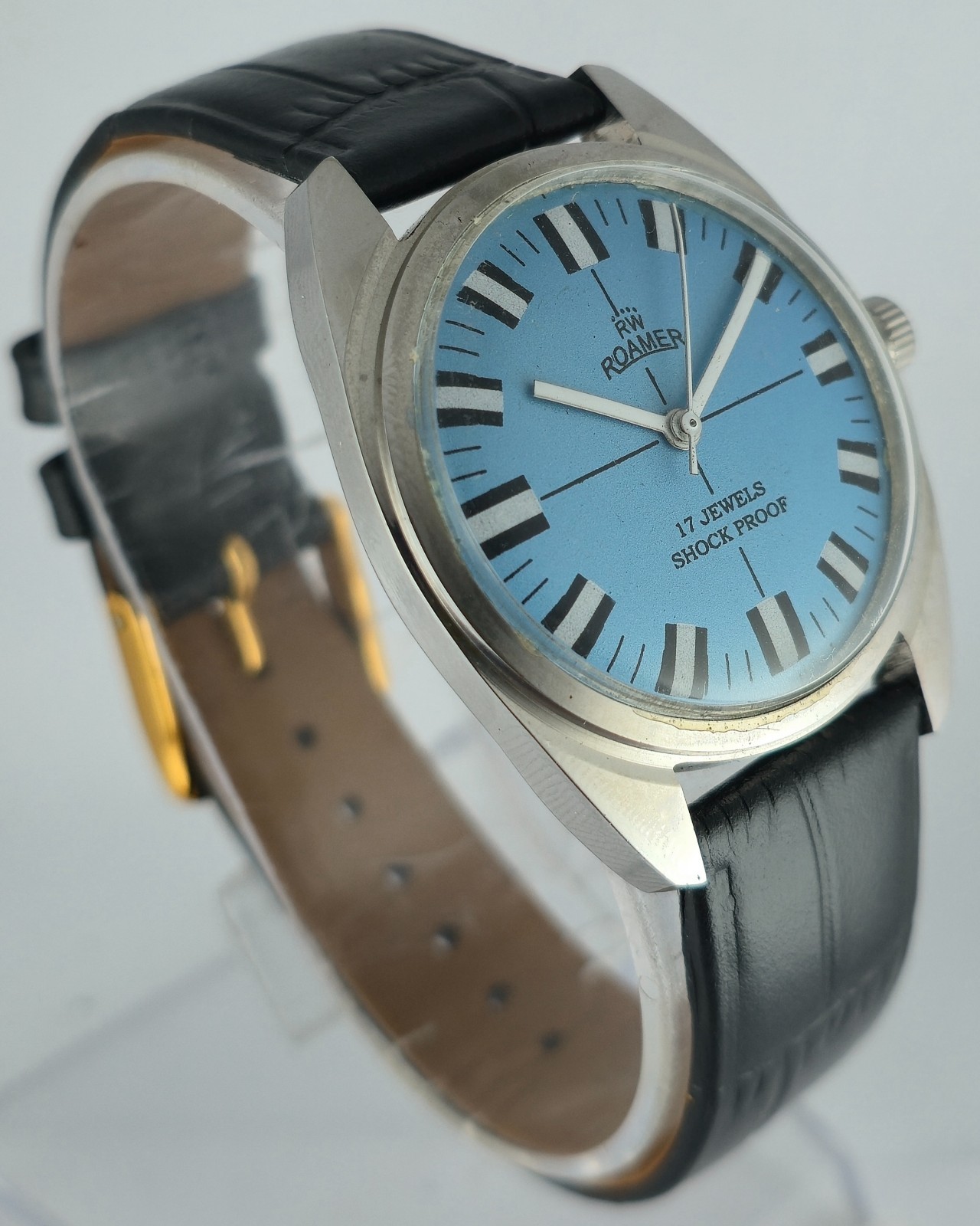 Refurbished Roamer Mechanical Hand Winding Blue Dial … - Gem