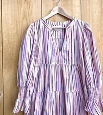 Pomander Place Tiered Poplin Dress Sz Large