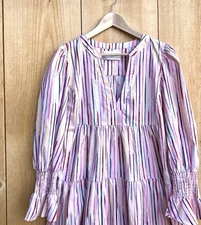 Pomander Place Tiered Poplin Dress Sz Large