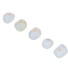 (Opal)RIZGHWOY Elder Rune Alphabet Mind Peaceful Crystal Stone Set For