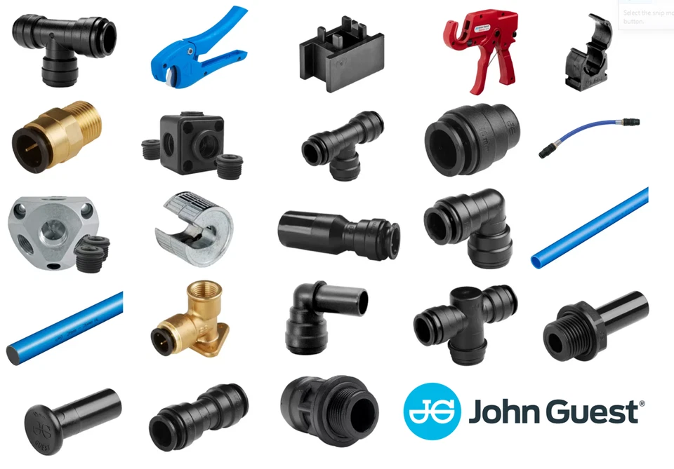 John Guest Ring Main Compressed Air Pneumatic pipe fittings push fit speedfit