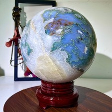 20.37LB Rare aquatic plant agate ball, water grass moss agate ball