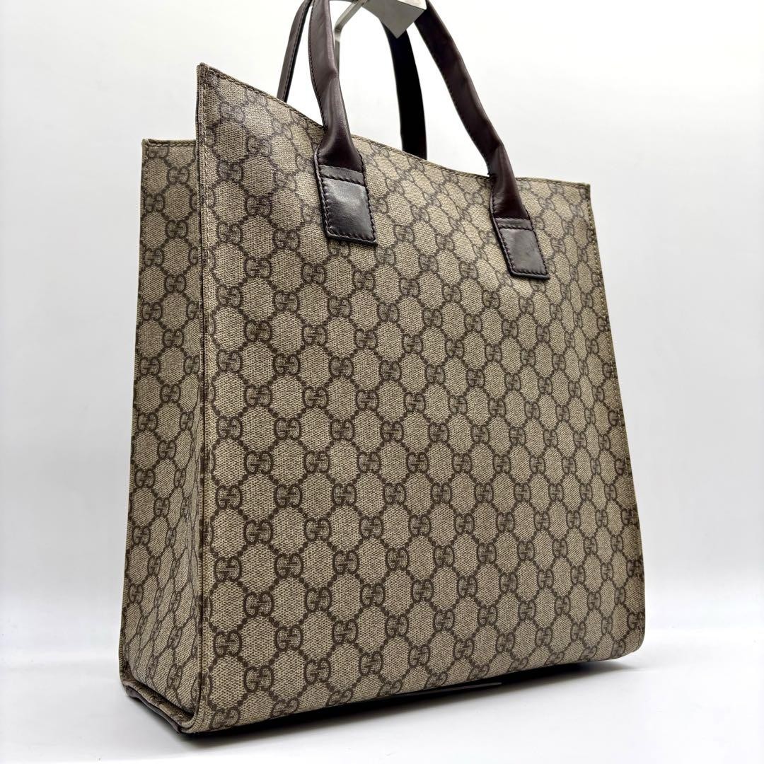 GUCCI GG Supreme PVC Leather Tote Bag A4 Size Made in Japan