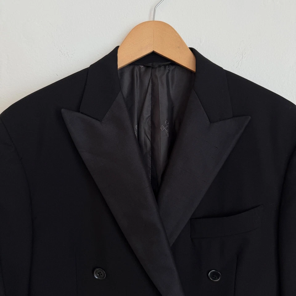 Chaqueta de Esmoquin Eidos Napoli Doble Pecho Talla 50 Negra *DEFECTO* Foto 2 de 4