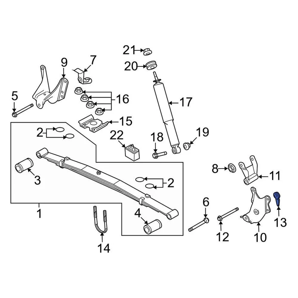 For Ford E-350 Super Duty 2008-2025 Ford W520116S441 Rear Leaf Spring Nut - Image 4 of 4