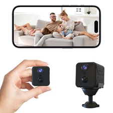 4K HD Mini Cam for Home with Night Vision, Long Battery Life, Motion Detection
