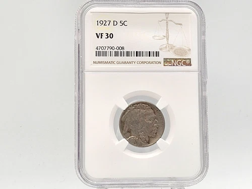 1927-D NGC VF30 Buffalo Nickel **Semi-Key Date** 90-008