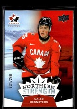 2026 Upper Deck Team Canada Juniors Red Northern Strength Caleb Desnoyers /299