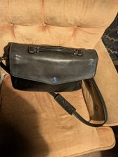 Coach Legacy Leather Flap Messenger Briefcase Black Style 6457 USA