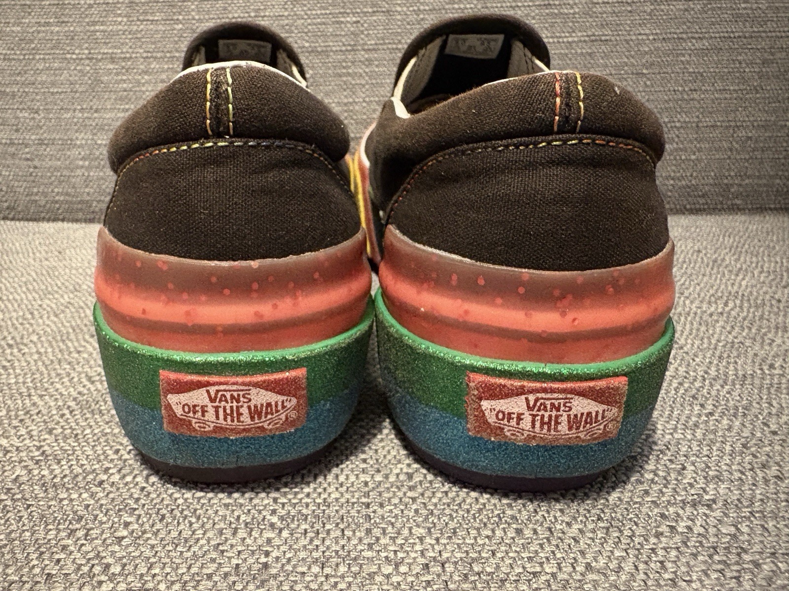 SAOLA Vans Slip On Pride Edition suola arcobaleno taglia UK 7 US 8 EU 40 5