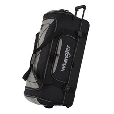 Wrangler Jumbo 36" Drop-Bottom Rolling Duffel Travel Bag, Durable 900D Gucci