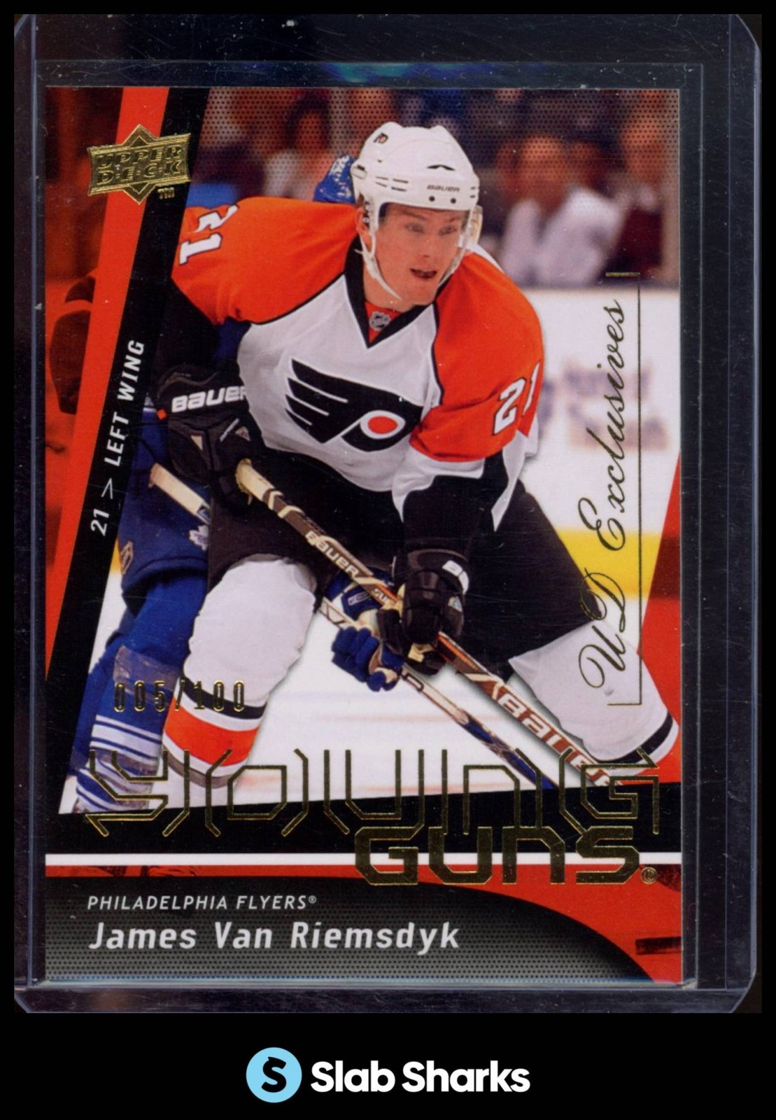 2009 UPPER DECK #207 JAMES VAN RIEMSDYK UD EXCLUSIVES YOUNG GUNS RC ROOKIE /100