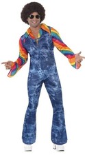 Mens Groovier Dancer Costume 60s Disco Retro Hippy Hippie Groovy 1960s Outfits