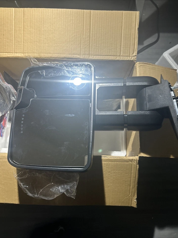 Espejos retrovisores de remolque eléctricos térmicos para Chevy Silverado 1500 2500 LH RH cromados 1999 2000 Foto 3 de 4