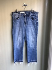 Pilcro  the Letterpress Womens High-Rise Flare Jeans Raw Hem Size: 29