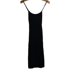 Everlane Womens Cross Back Slip Dress Scoop-Neck Sleeveless Black Size 2 NWT