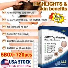 720× Skin Tag Remover Patches Quick Effective Mole Wart Removal Pad Sticker