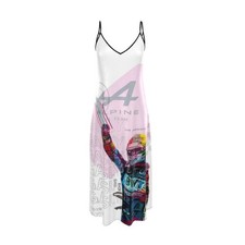 Luxury Designer Silk Slip Dress Limited Edition F1 Gasly 50% Sale RRP: £499,XS