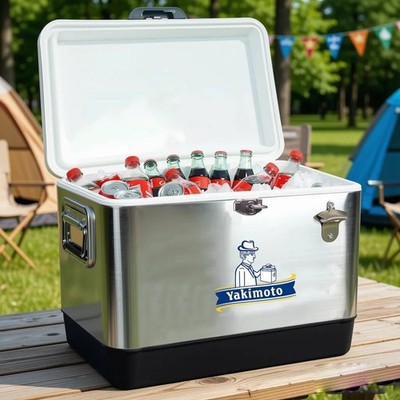 Yakimoto Personalized Retro stainless steel Cooler,54Qt Ice Chest-VERY COOL !