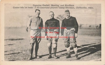 OH, Chillicothe, Ohio, Camp Sherman, Football Captains Goebel, Marting & Needham