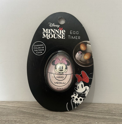 Disney Minnie Mouse Color-Changing Egg Timer, Pink/Black Plastic Egg Shape