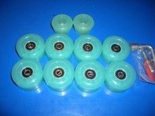 Unknown Outdoor Wheels 8 Pack 58mm x 32mm, 82a " Green" With 8mm Bearings